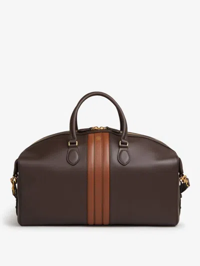 Bally Leather Travel Bag In Brown