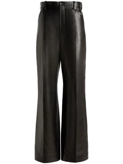 Bally Leather Trousers In Black
