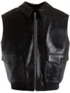 Bally Leather Vest In Black