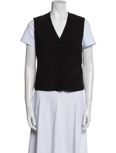 Pre-owned Bally Leather Vest In Black