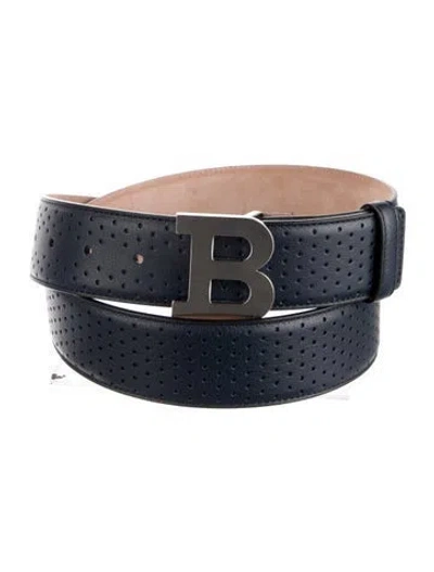 Pre-owned Bally Leather Waist Belt In Blue