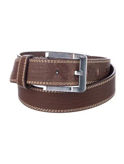 Pre-owned Bally Leather Waist Belt In Brown