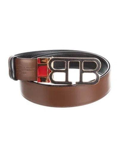 Pre-owned Bally Leather Waist Belt In Brown