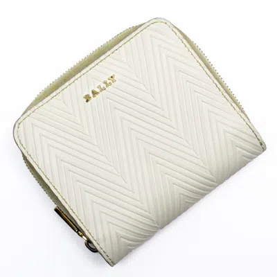 Pre-owned Bally Leather Wallet (bi-fold) () In White