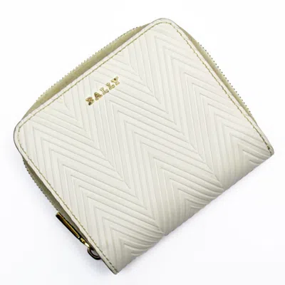 Pre-owned Bally Leather Wallet (bi-fold) () In White