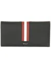 Bally Ribbon Bi-fold Continental Wallet In Black