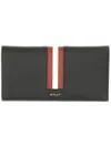 Bally Ribbon Bi-fold Continental Wallet In Black