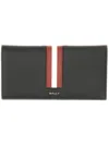 Bally Ribbon Bi-fold Continental Wallet In Black