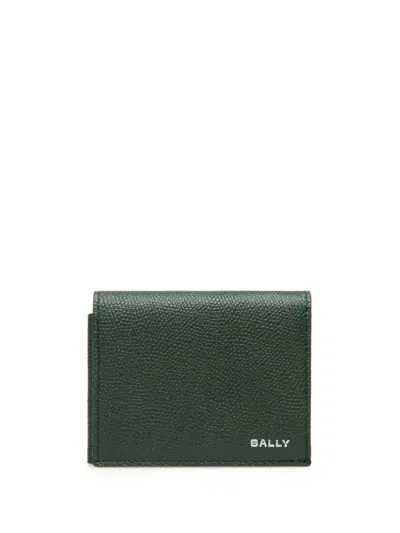 Bally Leather Wallet In Grün