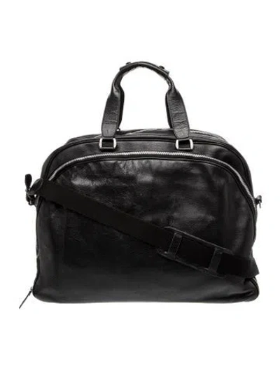 Pre-owned Bally Leather Weekender Bag In Black