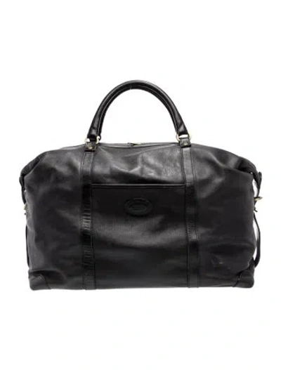 Pre-owned Bally Leather Weekender Bag In Black