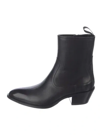 Pre-owned Bally Leather Western Boots In Black
