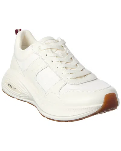 Bally Leather-trim Running Sneaker In White