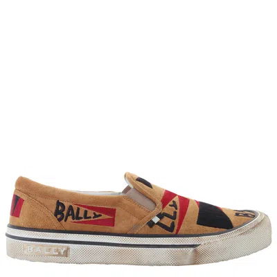 Bally Leory-ric Ana Embroidered Slip-on Sneakers In Multi
