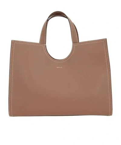 Bally Lettering Shoulder Bag In Brown