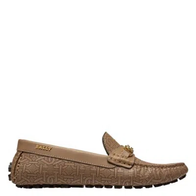 Bally Lezy B Monogram Leather Loafers In Multi
