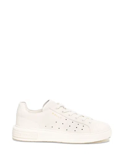 Bally Lift Lace-up Leather Sneakers In White