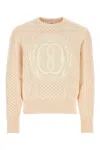 Bally Light Pink Wool Sweater In Peach