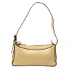 Bally Light Yellow Leather Zip Shoulder Bag In Neutral