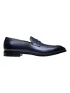 Bally Limao 6234482 Men's Marine Brushed Leather Penny Loafers In Blue