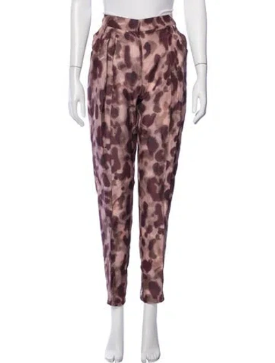 Pre-owned Bally Linen Straight Leg Pants In Pink