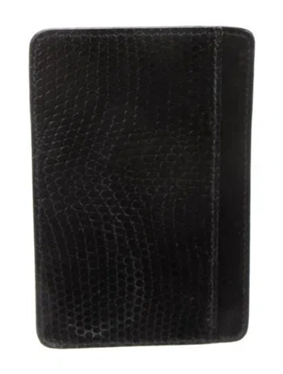 Pre-owned Bally Lizard Wallet In Black
