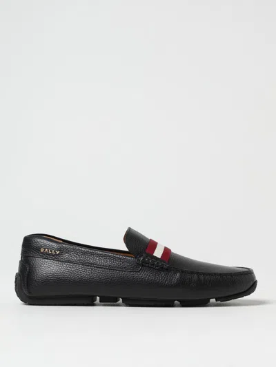 Bally Striped Driving Shoes In Black