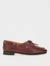 Bally Moccasin Plume With Polished Leather Upper And Decorative Bow In Black