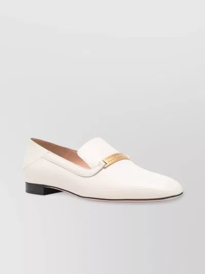 BALLY LOAFERS WITH GOLD-TONE HARDWARE AND STACKED HEEL