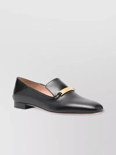 BALLY LOAFERS WITH GOLD-TONE HARDWARE AND STACKED HEEL