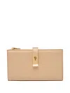 Bally Lock Grained-leather Wallet In Neutral
