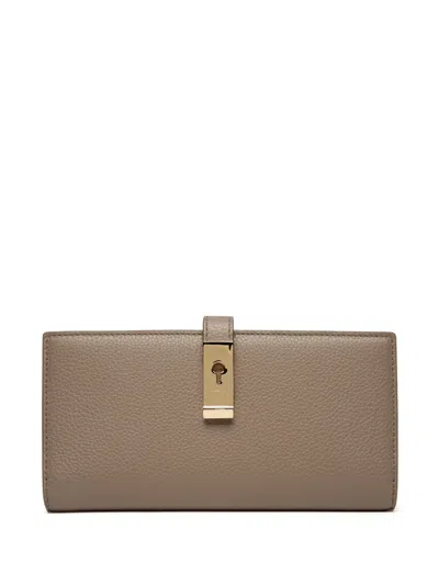 Bally Lock Me Bi-fold Leather Wallet In Brown