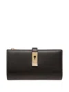 Bally Amber Leather Wallet In Black+yelgold