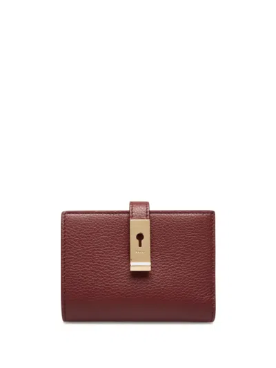 Bally Lock Me Wallet In Red