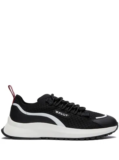 Bally Logo-appliqué Mesh-panelling Sneakers In Black