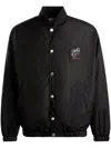 Bally Logo-appliqué Panelled Bomber Jacket In Black