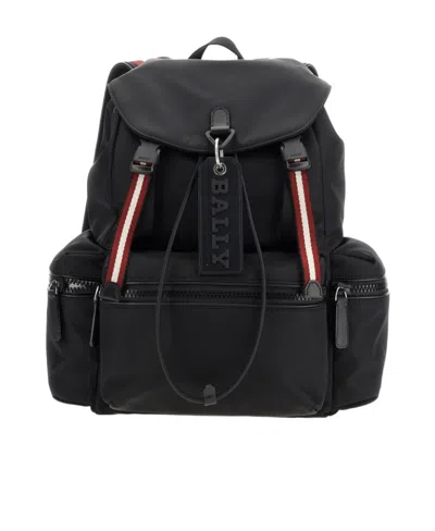 Bally Logo Backpack In Black