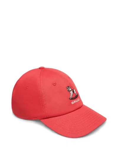 Bally Logo Baseball Cap In Red