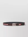Bally Logo Belt Adjustable Metal Buckle In Multi