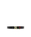 Bally B Bold Leather Belt In Black