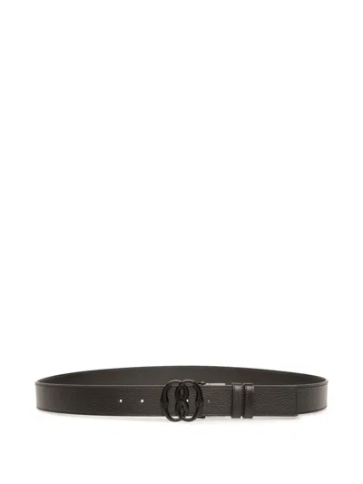 Bally Logo Buckle Belt In Black