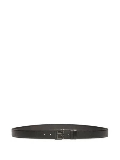 Bally Logo-buckle Belt In Black