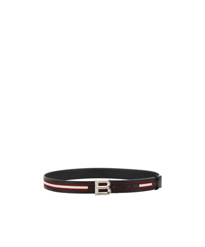 Bally Logo Buckle Belt In Black