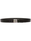 Bally Logo-buckle Leather Belt In Black