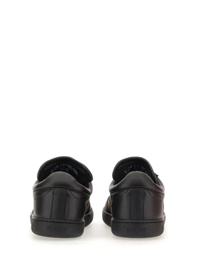 Bally Logo Calf Leather Sneaker In Black