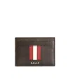 Bally Classic Striped Card Bag In Multicolor