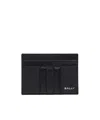 Bally Logo-print Leather Cardholder In Black