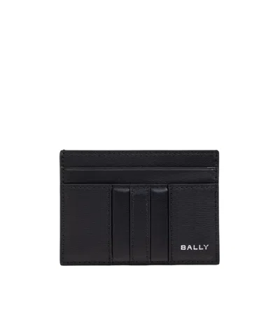 Bally Logo-print Leather Cardholder In Black