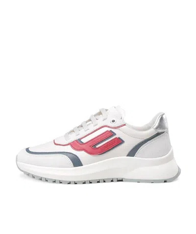 Bally Logo Casual Sports Shoes In White