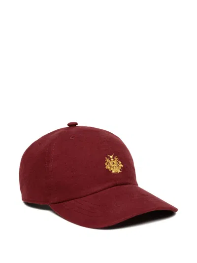 Bally Logo-crest Baseball Cap In Red